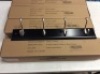 Lot of (4) Black Wooden Coat Rack with 4 Satin Nickel Hooks - Appear New