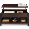 Multifunctional Lift Top Coffee Table w/ Hidden Storage, 3 Cubbies