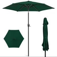 Outdoor Market Patio Umbrella w/ Push Button Tilt, Crank Lift - 7.5ft&nbsp;