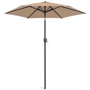 Outdoor Market Patio Umbrella w/ Push Button Tilt, Crank Lift - 7.5ft 