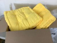 Lot of (2) Yellow Floor Cushions, Dirty Bottoms