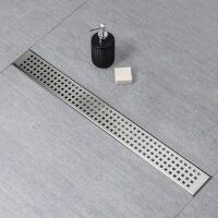 SaniteModar Linear Shower Drain, 28 inch, Brushed 304 Stainless Steel with Adjustable Feet and Hair Strainer&nbsp;