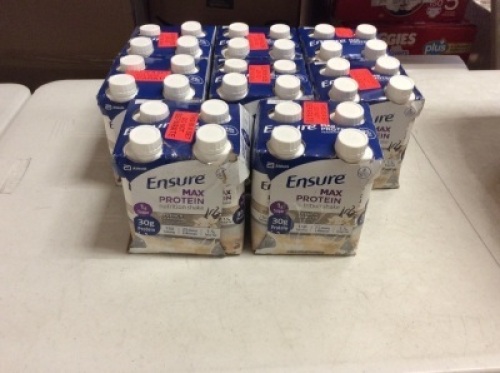 Lot of (8) Ensure Max Protein French Vanilla Nutrition Shakes, 4 Pack - New