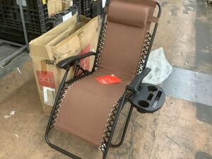 Adjustable Zero Gravity Patio Chair Recliner w/ Cup Holders