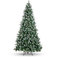 Pre-Decorated Christmas Tree w/ Pine Cones, Flocked Branch Tips&nbsp;