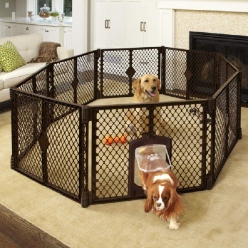 North States Mypet Petyard Passage&nbsp;8 Panel Pet Enclosure with Lockable Door - Appears New&nbsp;