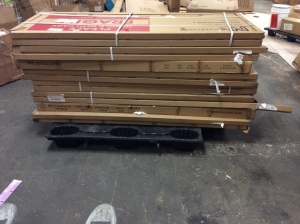 Pallet of Full Length Standing Mirrors, Gold - Unknown Conditions