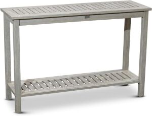 DTY Outdoor Living Longs Peak Eucalyptus Console Table, Driftwood Gray 