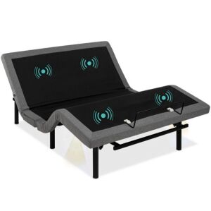 Queen Size Adjustable Bed Base with Massage, Remote, USB Ports 