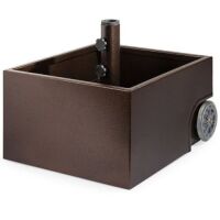 Portable Steel Umbrella Base Stand Up to 150 lbs w/ Fillable Planter, Wheels&nbsp;
