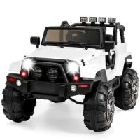 12V Kids Ride-On Truck Car Toy w/ 3 Speeds, LED, Remote, Bluetooth&nbsp;
