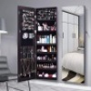 AOOU Jewelry Organizer Armoire, Full Length Mirror, Brown - Appears New&nbsp;