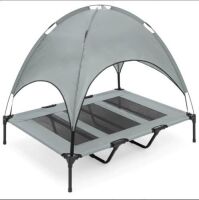 Elevated Cooling Dog Bed, Outdoor Pet Cot w/ Canopy, Carry Bag - 48in&nbsp;