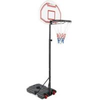 Kids Height-Adjustable Basketball Hoop, Portable Backboard System w/ Wheels&nbsp;