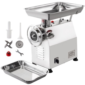 VEVOR Commercial Meat Grinder 770lbs/h Electric Sausage Maker 2200W Stainless Steel With 2 Grinding Heads & 2 Blades - Appears New  