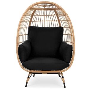 Wicker Egg Chair Oversized Indoor Outdoor Patio Lounger 