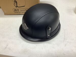 SWSAL Motorcycle German Leather Half Face Helmet