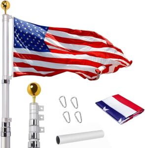 WeValor 16Ft Telescopic Flag Pole Kit