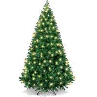 6' Premium Artificial Pre-Lit Pine Christmas Tree w/ 1,000 Tips, 250 Lights&nbsp;