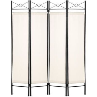 4-Panel Folding Privacy Screen Room Divider Decoration Accent, 6ft 