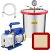 VEVOR 3 Gallon Vacuum Chamber w/ 4 CFM Deep Vane Pump Purge Degas Epoxy Silicone Resin