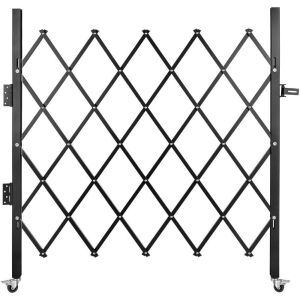 VEVOR Single Steel Accordion Folding Security Gate, 48" H x 66" W 