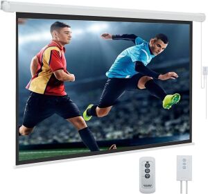 YODOLLA 84inch Motorized Projection Screen, 16:9 4K 3D HD, Wall/Ceiling Mounted