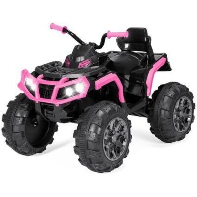 12V Kids Ride-On 4-Wheeler Quad ATV Car w/ 3.7mph Max, Bluetooth, Headlights 