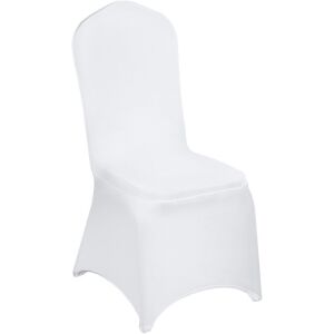 VEVOR 150 Pcs White Polyester Spandex Chair Covers Flat-Front 