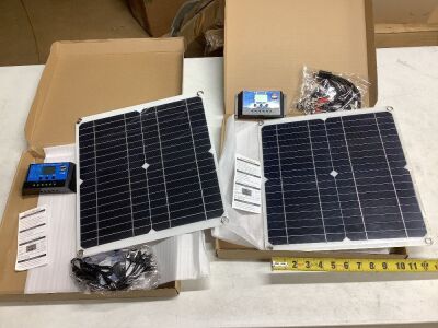 Lot of (2) Small Solar Panel Kits 