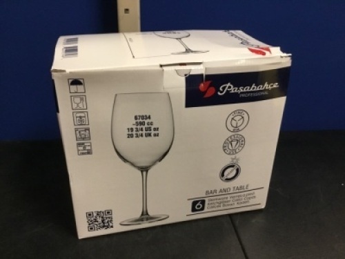 Bar and Table Red Wine Glasses&nbsp;20oz, Set of 6 - Appears New&nbsp;