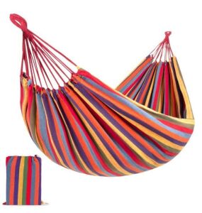 2-Person Brazilian-Style Double Hammock w/ Portable Carrying Bag 