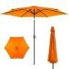 Outdoor Steel Market Patio Umbrella Decoration w/ Tilt, Crank Lift - 10ft&nbsp;