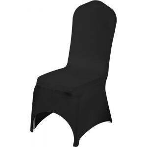 VEVOR 50 Pcs Black Polyester Spandex Stretch Arched-Front Chair Covers