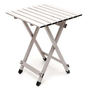 Sunnyfeel Lightweight Aluminum Folding Camping Table, Light Gray 