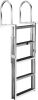 VEVOR Retractable Dock Ladder with Rubber Mat, 44"-92" Adjustable Total Height