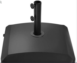 Fillable Mobile Umbrella Base Stand w/ 4 Wheels, 2 Locks, 123lb Capacity (black) $99.99
