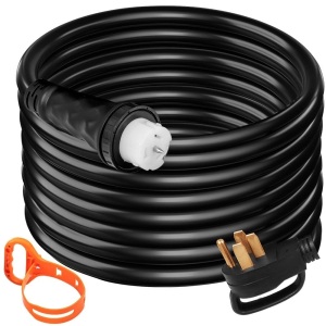 VEVOR 75Ft 50 Amp Generator Extension Cord 4 Wire 8 Gauge 125/250V N14-50P & SS2-50R & CS6364 Twist Lock Connectors 