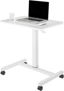 CLATINA Pneumatic Sit to Stand Mobile Laptop Desk  with Lockable Wheels - Missing Hardware 