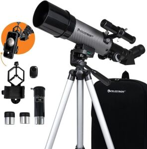 Celestron 60mm Travel Scope DX, Fully Coated Glass Optics, Includes Smartphone Adapter for Digiscoping 