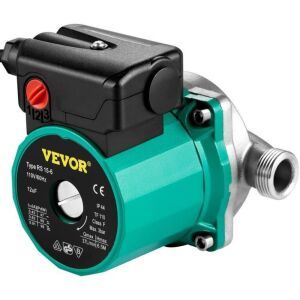 VEVOR 93w 110v Automatic Start Circulating Pump NPT 3/4" w/Brass Fittings, Stainless Steel Pump Head, Three Speed Control for Electric Water Heater System