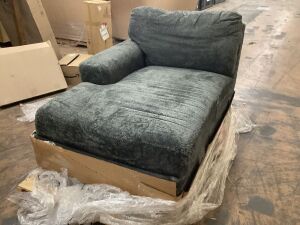 Left Arm Facing Oversized Chaise Lounge Sectional Piece 