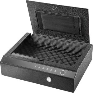 VEVOR Steel 3-Way Quick Access Firearm Case Box, Advanced Biometric Technology 