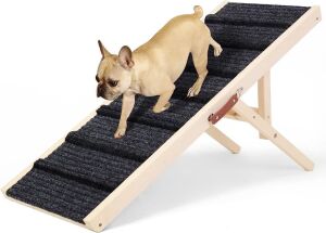 TOFUUMI Folding Pet Ramp for 15"-22" Elevated Surface for Small and Medium Dogs, 39 inches