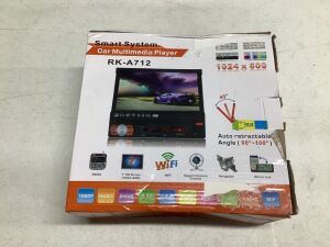 Car Multimedia Player with Retractable Screen - No Wiring Harness 