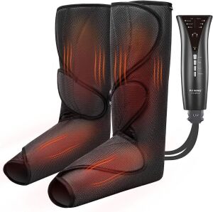 FIT KING Leg and Foot Massager with Heat, 3 Modes 3 Intensities and Optional 2 Heating Levels