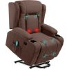 Electric Power Lift Recliner Massage Chair w/ Heat, USB Port, Cupholders 