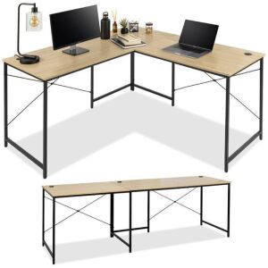 Modular L-Shaped Office Desk w/Customizable Setup - 94.5in 