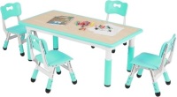 Arlopu&nbsp;Height Adjustable Toddler Table and Chair Set for 4