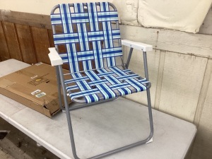 Retro Webbing Foldable Lawn Chair 